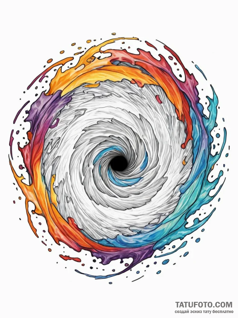 Tattoo sketch, whirlpool of what-ifs, a swirl... - эскиз тату (№1752498941_0, 14.07.2025 13:15) — Tatufoto.com
