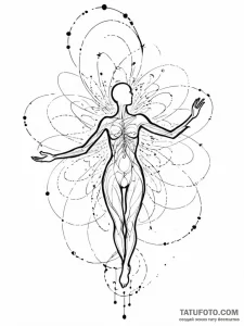 Tattoo sketch, soul's quantum signature, a su... - эскиз тату (№1752499709_0, 14.07.2025 13:28) — Tatufoto.com