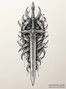 Tattoo sketch, x-caliber, code-forged, a lege... - эскиз тату (№1752499878_0, 14.07.2025 13:31) — Tatufoto.com