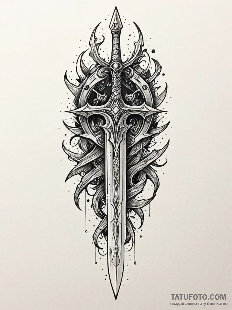 Tattoo sketch, x-caliber, code-forged, a lege... - эскиз тату (№1752499878_0, 14.07.2025 13:31) — Tatufoto.com