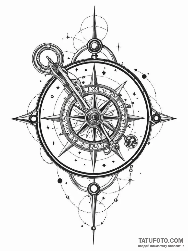 Tattoo sketch, lost planet navigator, an anti... - эскиз тату (№1752500049_0, 14.07.2025 13:34) — Tatufoto.com