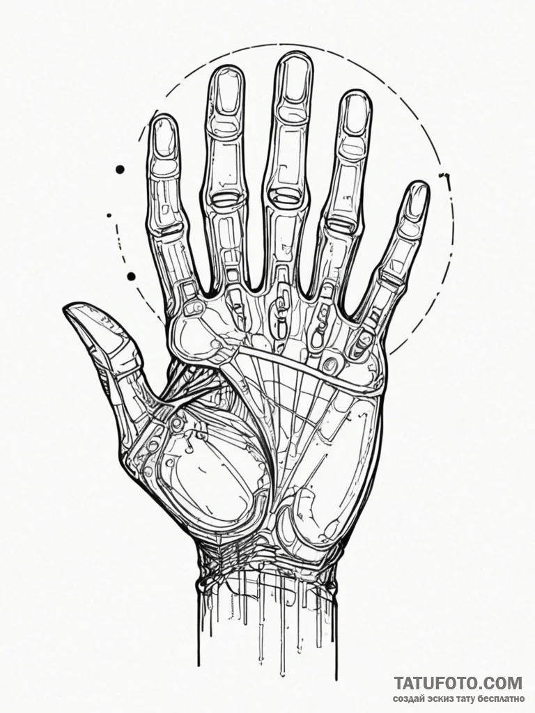 Tattoo sketch, utopian architect's hand, a st... - эскиз тату (№1752500429_0, 14.07.2025 13:40) — Tatufoto.com