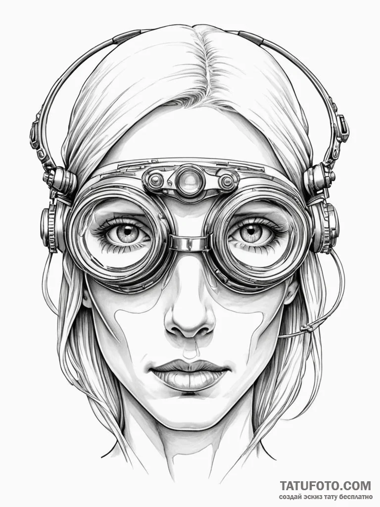 Tattoo sketch, visionary's goggles, world-alt... - эскиз тату (№1752501195_0, 14.07.2025 13:53) — Tatufoto.com