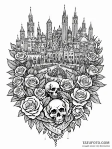 Tattoo sketch, board game pieces scattered to... - эскиз тату (№1752505293_0, 14.07.2025 15:01) — Tatufoto.com
