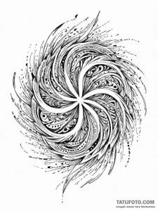 Tattoo sketch, vortex of voices (auditory abs... - эскиз тату (№1752505462_0, 14.07.2025 15:04) — Tatufoto.com