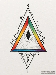 Tattoo sketch, emotional spectrum prism, a cl... - эскиз тату (№1752506061_0, 14.07.2025 15:14) — Tatufoto.com
