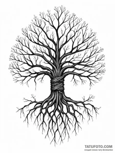 Tattoo sketch, rhizome network of rebirth, an... - эскиз тату (№1752506231_0, 14.07.2025 15:17) — Tatufoto.com