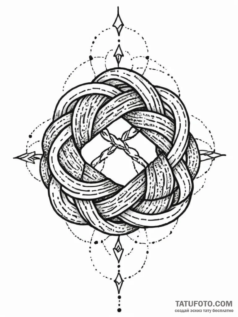 Tattoo sketch, knot of infinite possibilities... - эскиз тату (№1752508456_0, 14.07.2025 15:54) — Tatufoto.com