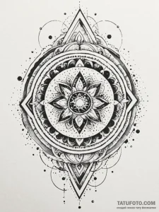 Tattoo sketch, quantum painter's palette, a c... - эскиз тату (№1752509138_0, 14.07.2025 16:05) — Tatufoto.com