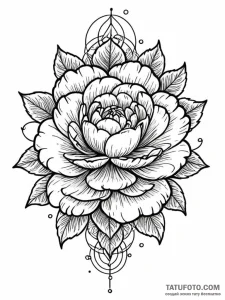 Tattoo sketch, petal-patterned processor, a d... - эскиз тату (№1752509224_0, 14.07.2025 16:07) — Tatufoto.com