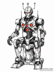 Tattoo sketch, usurper robot king, a powerful... - эскиз тату (№1752510250_0, 14.07.2025 16:24) — Tatufoto.com