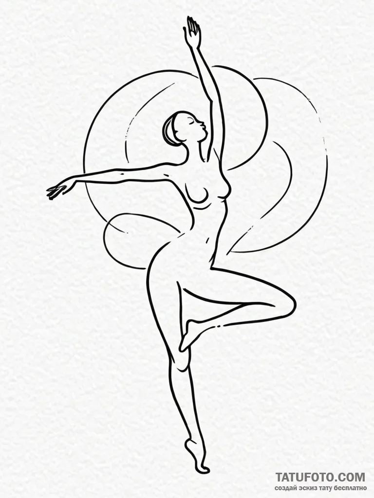 Tattoo sketch, yoga pose, energy flow, a styl... - эскиз тату (№1752510761_0, 14.07.2025 16:32) — Tatufoto.com