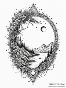 Tattoo sketch, portal painter's canvas, an ar... - эскиз тату (№1752511616_0, 14.07.2025 16:46) — Tatufoto.com