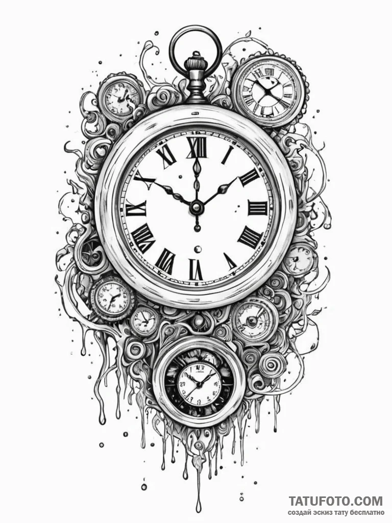 Tattoo sketch, surrealist's sketchbook, digit... - эскиз тату (№1752513322_0, 14.07.2025 17:15) — Tatufoto.com