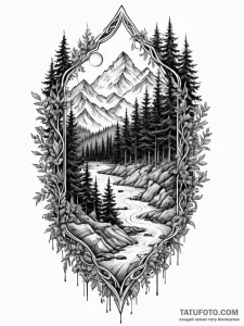 Tattoo sketch, cracked screen reality: a tatt... - эскиз тату (№1752515669_0, 14.07.2025 17:54) — Tatufoto.com