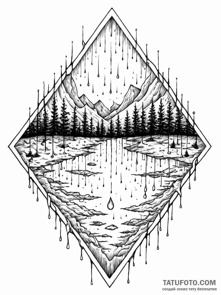 Tattoo sketch, windowpane of parallel worlds,... - эскиз тату (№1752515840_0, 14.07.2025 17:57) — Tatufoto.com
