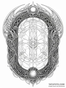 Tattoo sketch, valhalla gateway (digital), a... - эскиз тату (№1752516096_0, 14.07.2025 18:01) — Tatufoto.com