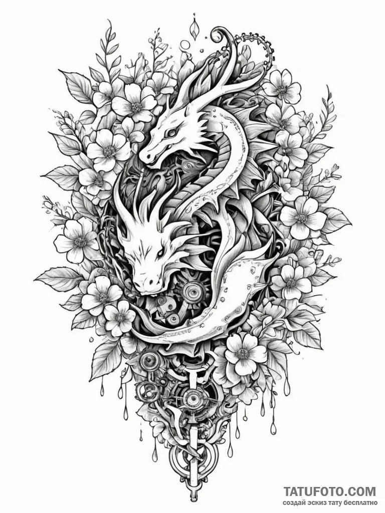 Tattoo sketch, abstract anatomical heart made... - эскиз тату (№1752517124_0, 14.07.2025 18:18) — Tatufoto.com