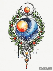 Eclipse vines choking sigil, tattoo flash she... - эскиз тату (№1752518493_0, 14.07.2025 18:41) — Tatufoto.com