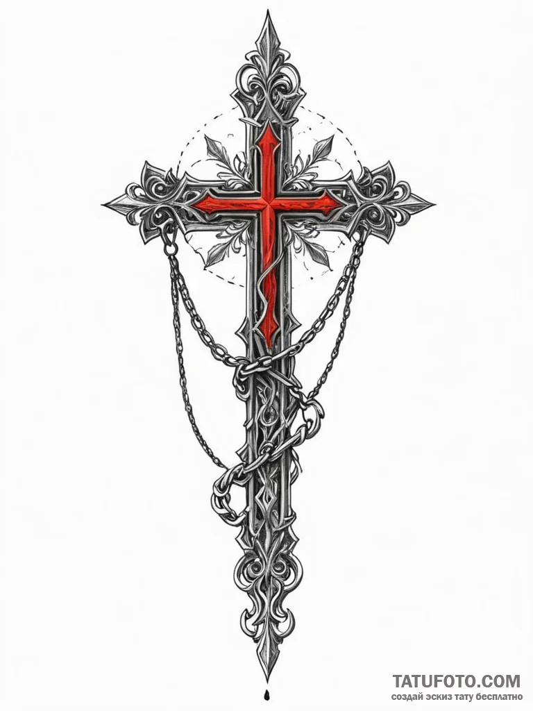 Frozen chain binding spectral relic, artistic... - эскиз тату (№1752520040_0, 14.07.2025 19:07) — Tatufoto.com
