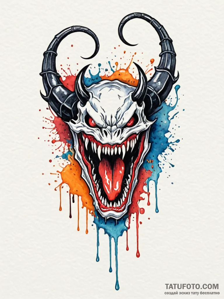 Ivory fang dripping venom, tattoo drawing out... - эскиз тату (№1752521156_0, 14.07.2025 19:25) — Tatufoto.com