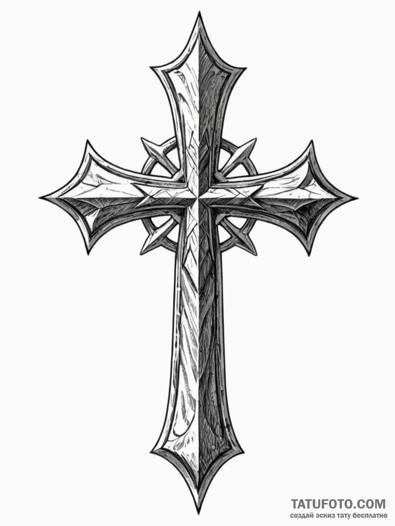 A templar knight’s cross — эскиз тату (№1752523166_0, 14.07.2025 19:59) — Tatufoto.com