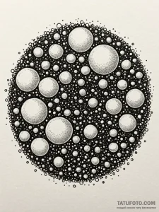 A whimsical bubble wrap texture, tactile,, ar... - эскиз тату (№1752523506_0, 14.07.2025 20:05) — Tatufoto.com