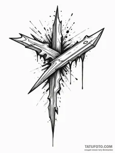 Razor fang beneath spectral rift, ink illustr... - эскиз тату (№1752523935_0, 14.07.2025 20:12) — Tatufoto.com