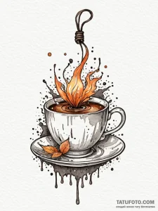 Tea bag tag with a short message, tattoo flas... - эскиз тату (№1752524108_0, 14.07.2025 20:15) — Tatufoto.com