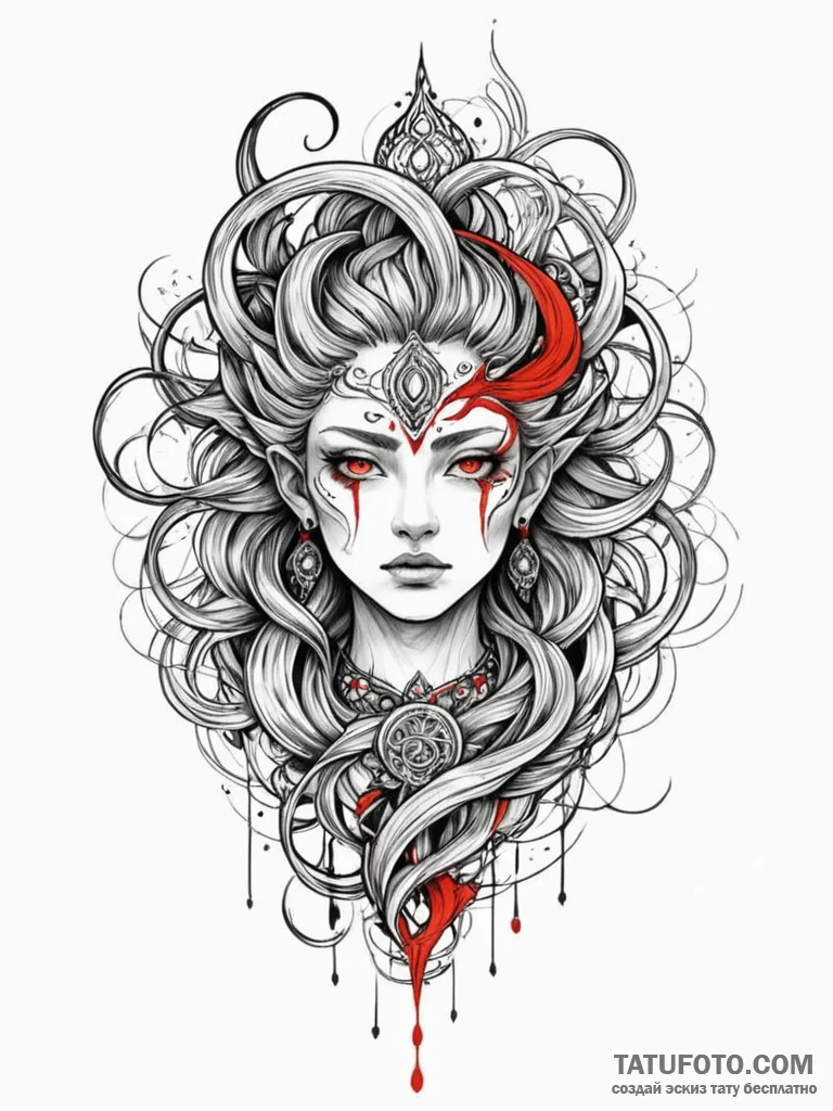Mythology, folklore & fantasy, tattoo line ar... - эскиз тату (№1752525138_0, 14.07.2025 20:32) — Tatufoto.com