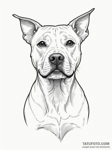 Pit bull terrier - эскиз тату (№1752525736_0, 14.07.2025 20:42) — Tatufoto.com