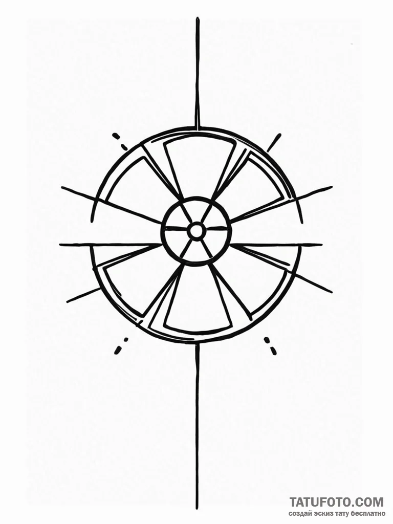The radiation symbol - эскиз тату (№1752526502_0, 14.07.2025 20:55) — Tatufoto.com