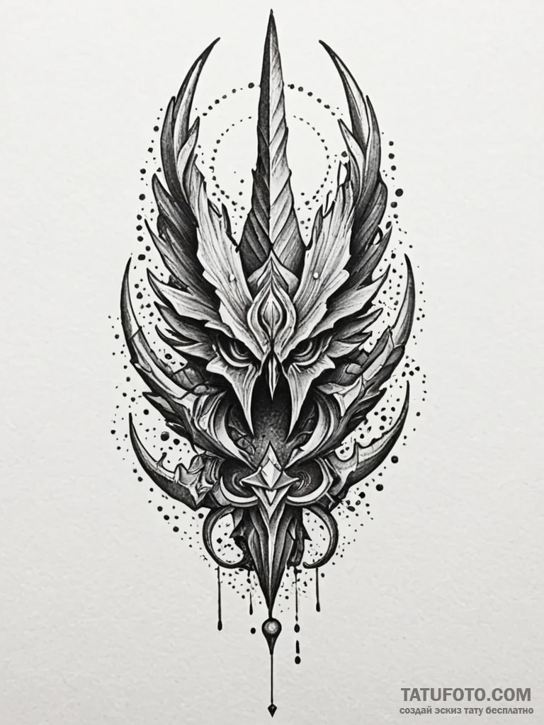Void talon gripping ancient relic, concept ar… — эскиз тату (№1752526841_0, 14.07.2025 21:00) — Tatufoto.com