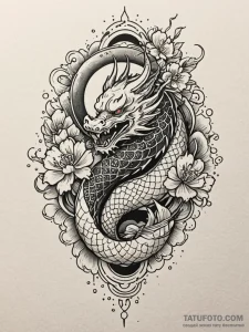 Moon staff crowned with runes, tattoo line ar... - эскиз тату (№1752527012_0, 14.07.2025 21:03) — Tatufoto.com