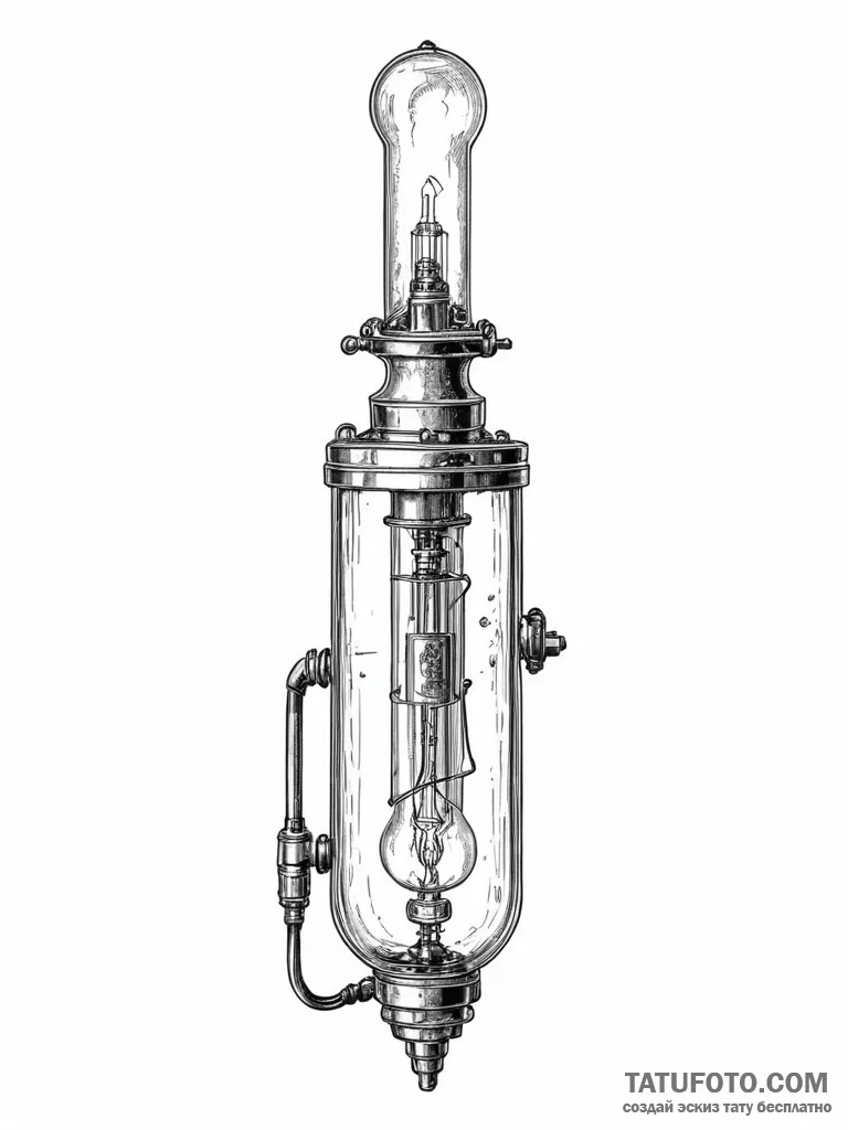 Vacuum tube - эскиз тату (№1752528896_0, 14.07.2025 21:34) — Tatufoto.com