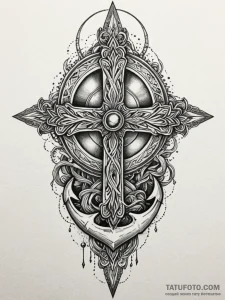 Ice fang beneath spectral sky, tattoo line ar... - эскиз тату (№1752529489_0, 14.07.2025 21:44) — Tatufoto.com