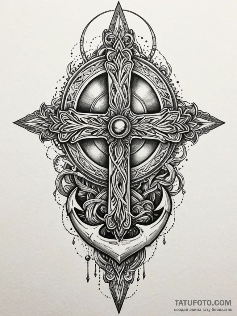Ice fang beneath spectral sky, tattoo line ar… — эскиз тату (№1752529489_0, 14.07.2025 21:44) — Tatufoto.com