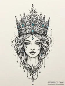 Locked relic crowned in stars, tattoo sketch... - эскиз тату (№1752530939_0, 14.07.2025 22:08) — Tatufoto.com