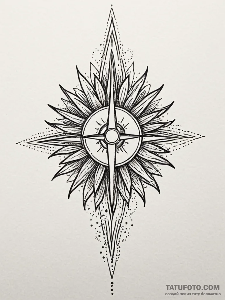 Noble blade beneath crimson sun, tattoo line… — эскиз тату (№1752532216_0, 14.07.2025 22:30) — Tatufoto.com