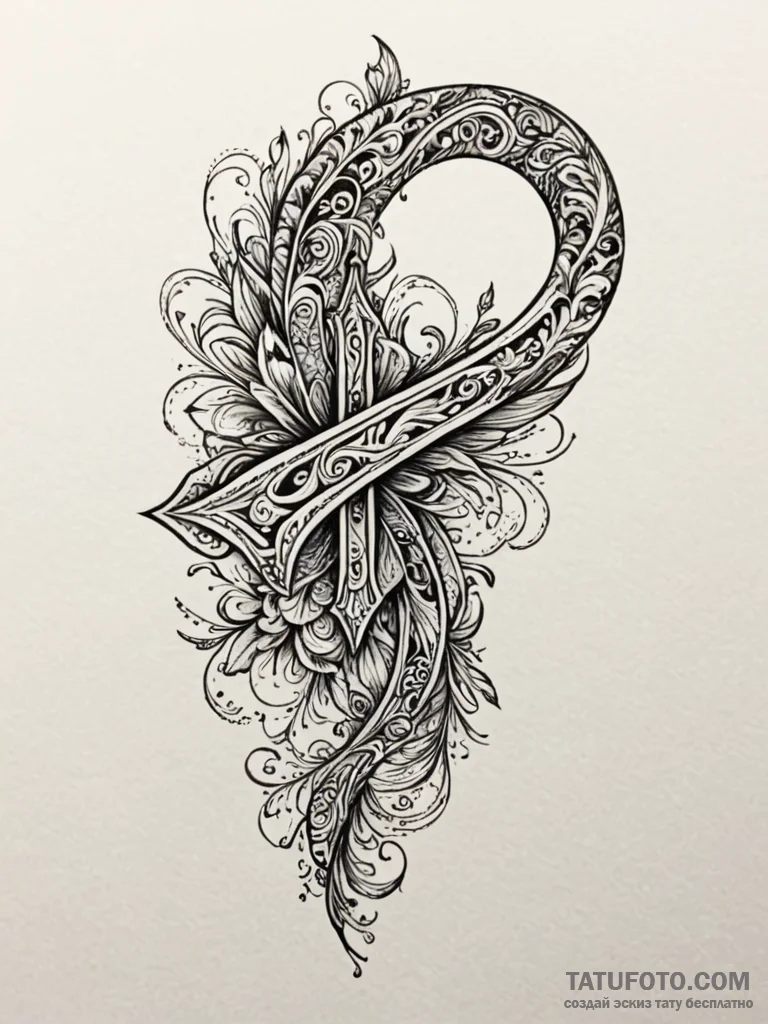 Boomerang, concept art for tattoo, ornamental... - эскиз тату (№1752534348_0, 14.07.2025 23:05) — Tatufoto.com