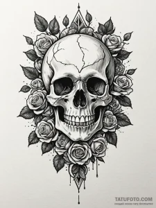 Engraved seed beneath bone tree, concept art... - эскиз тату (№1752536227_0, 14.07.2025 23:37) — Tatufoto.com