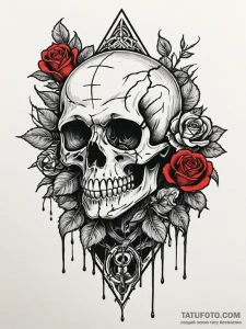 Game boy with a horror scene playing on its s... - эскиз тату (№1752536397_0, 14.07.2025 23:39) — Tatufoto.com