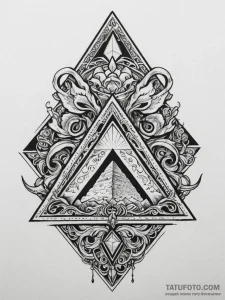 Pyramid crown devouring light, tattoo flash s... - эскиз тату (№1752536568_0, 14.07.2025 23:42) — Tatufoto.com
