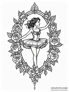 A music box with a dancing ballerina, tattoo... - эскиз тату (№1752536654_0, 14.07.2025 23:44) — Tatufoto.com