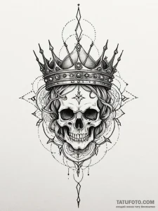 Night thorns piercing bone crown, tattoo line... - эскиз тату (№1752537081_0, 14.07.2025 23:51) — Tatufoto.com