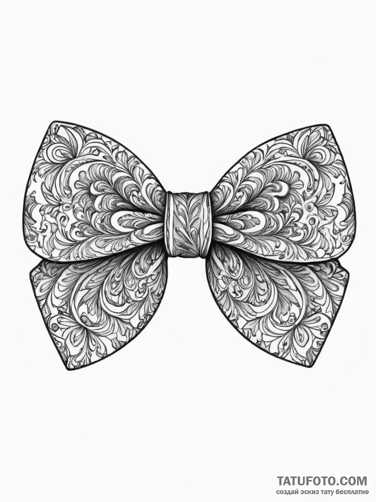 A classic bow tie on a collar, formal,, ink i... - эскиз тату (№1752537632_0, 15.07.2025 00:00) — Tatufoto.com
