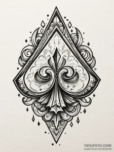 Spades card suit, tattoo flash sheet design,... - эскиз тату (№1752538486_0, 15.07.2025 00:14) — Tatufoto.com