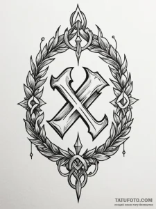 Rune, tattoo flash sheet design, minimalist a... - эскиз тату (№1752538656_0, 15.07.2025 00:17) — Tatufoto.com
