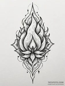 A powerful burning ember, glowing,, tattoo sk... - эскиз тату (№1752539513_0, 15.07.2025 00:31) — Tatufoto.com