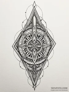 Gleaming dagger beneath bone spire, tattoo sk... - эскиз тату (№1752539599_0, 15.07.2025 00:33) — Tatufoto.com